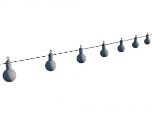 string lights edison lamps 3D Model