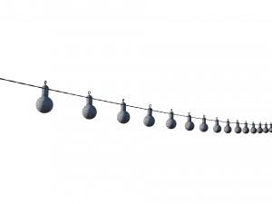 string lights edison lamps 3D Model