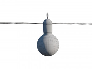 string lights edison lamps 3D Model