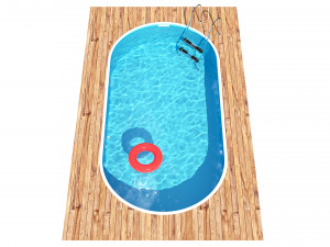 swimming pool summer fun 3D 模型