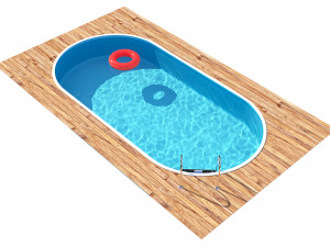 swimming pool summer fun 3D 模型