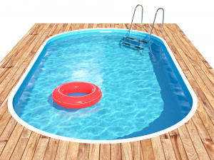 swimming pool summer fun 3D 模型