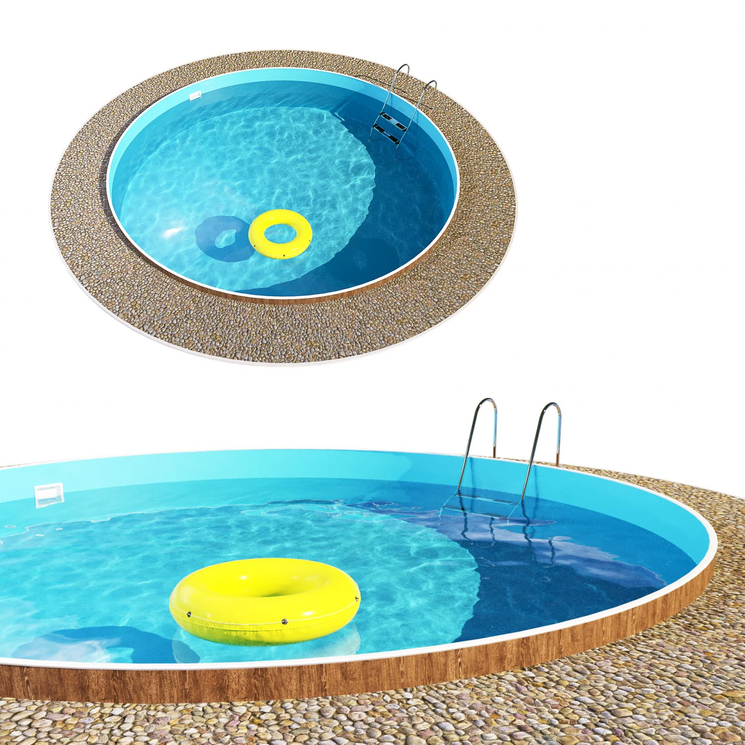 swimming pool azuro 402dl 3D Model .c4d .max .obj .3ds .fbx .stl .blend 