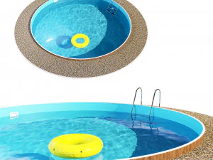 スイミングプール アズロ 402dl 3Dモデル