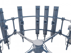 telecommunication tower Modello 3D