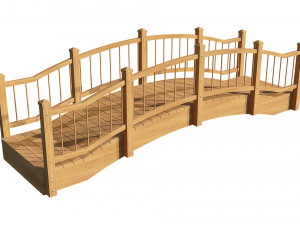 small wooden bridge Modelo 3D