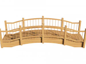 small wooden bridge 3D Model