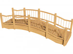 small wooden bridge 3D Model