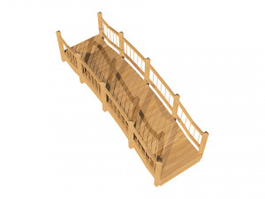 small wooden bridge Modelo 3D