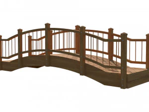 small wooden bridge 3D Model