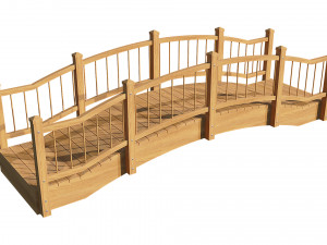 small wooden bridge Modelo 3D
