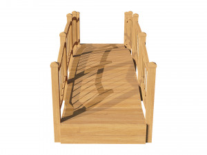 small wooden bridge Modelo 3D