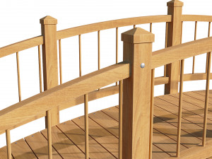 small wooden bridge Modelo 3D