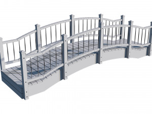 small wooden bridge Modelo 3D