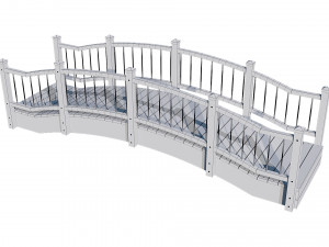 small wooden bridge Modelo 3D