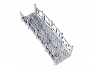 small wooden bridge Modelo 3D