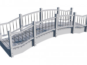 small wooden bridge Modelo 3D