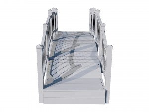 small wooden bridge Modelo 3D