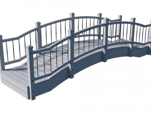 small wooden bridge Modelo 3D