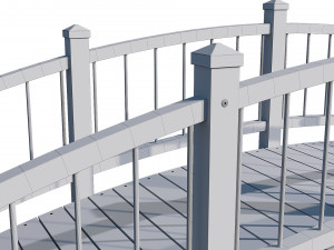 small wooden bridge Modelo 3D