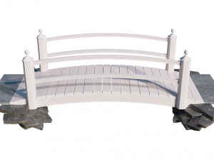 wooden garden bridge 3D Model