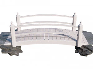 wooden garden bridge 3D Model