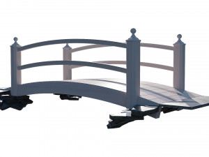 wooden garden bridge 3D Model