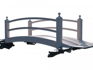 wooden garden bridge 3D Model