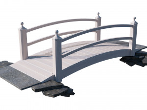 wooden garden bridge 3D Model