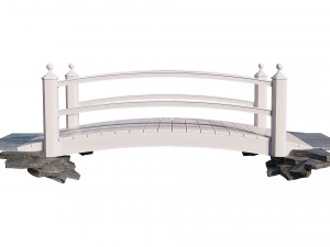 wooden garden bridge 3D Model