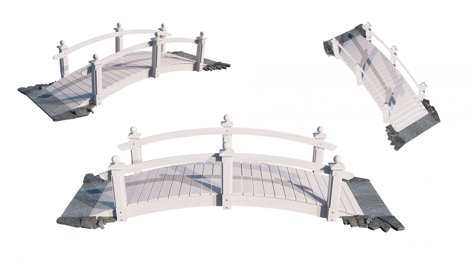 garden bridge 3D Model .c4d .max .obj .3ds .fbx .stl .blend 