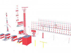 airport techical structures Modello 3D