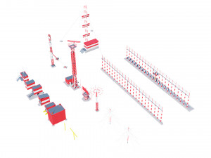 airport techical structures Modello 3D