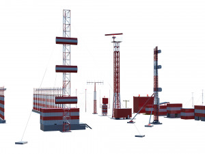 airport techical structures Modello 3D