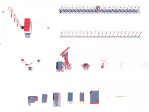 airport techical structures 3D Model