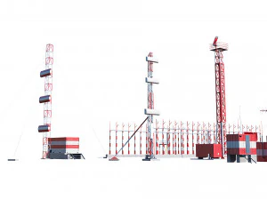 airport techical structures 3D Model