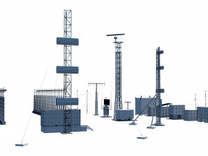 airport techical structures Modello 3D