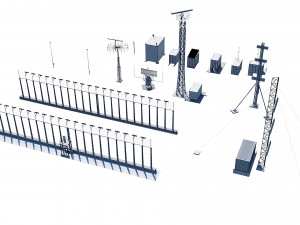 airport techical structures Modello 3D