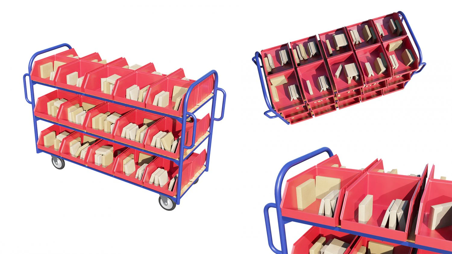 warehouse trolley 3D Model .c4d .max .obj .3ds .fbx .stl .blend 