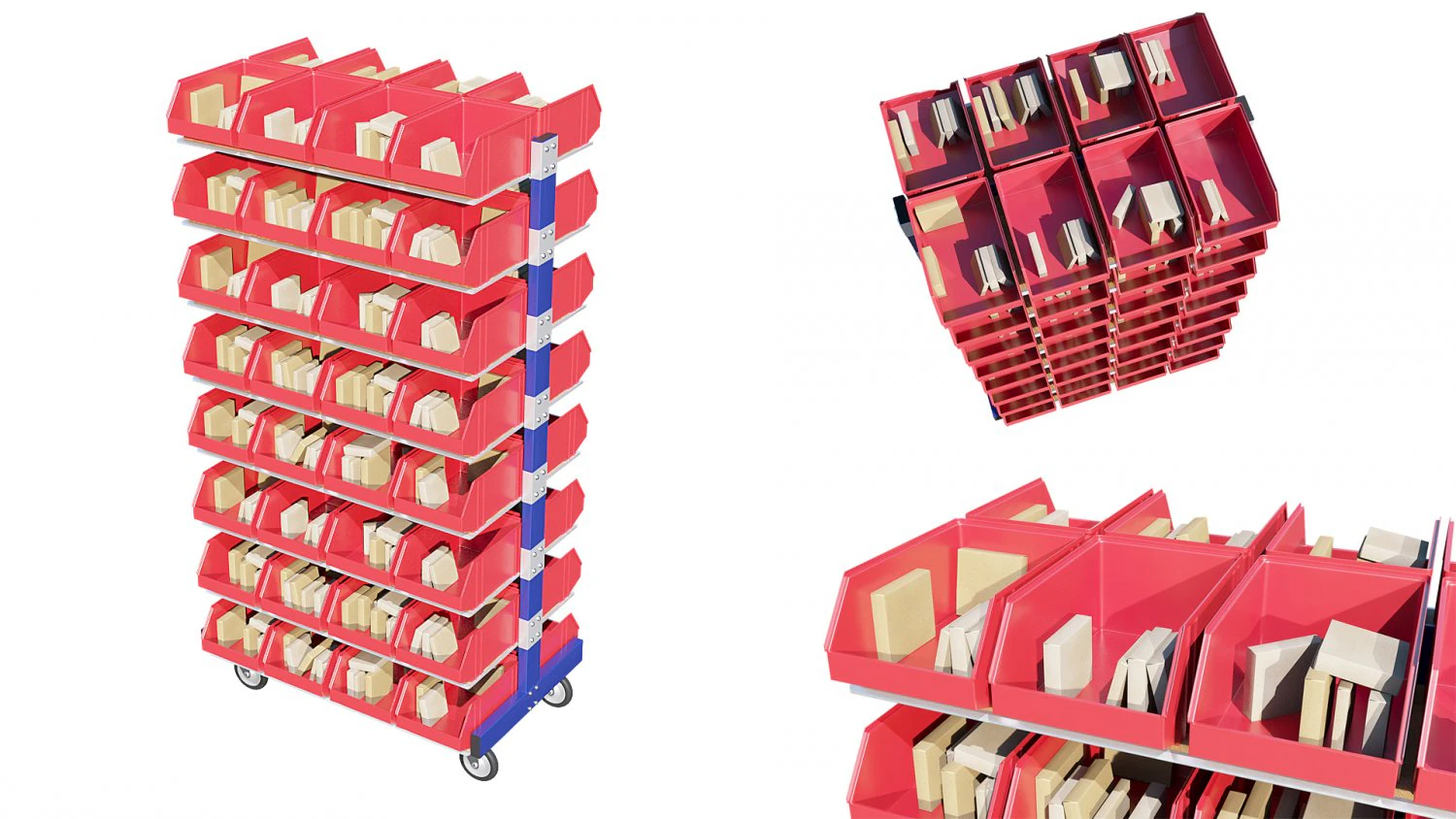warehouse trolley 3D Model .c4d .max .obj .3ds .fbx .stl .blend