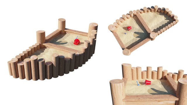 wooden sandbox Modelo 3D .c4d .max .obj .3ds .fbx .stl .blend 