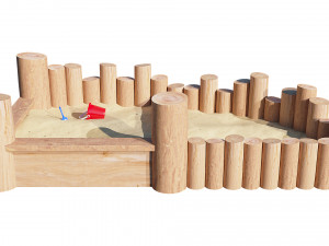 wooden sandbox Modelo 3D