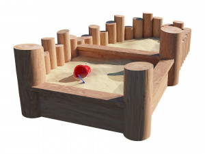 wooden sandbox Modelo 3D