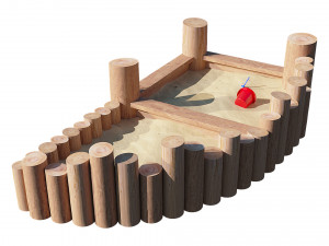 wooden sandbox Modelo 3D