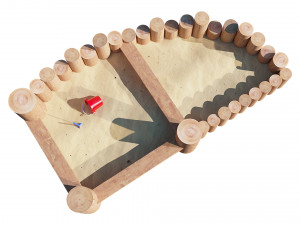 wooden sandbox Modelo 3D