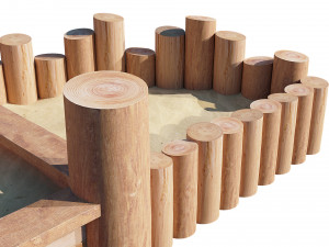 wooden sandbox Modelo 3D