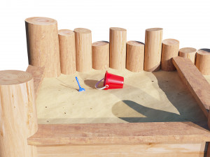 wooden sandbox Modelo 3D