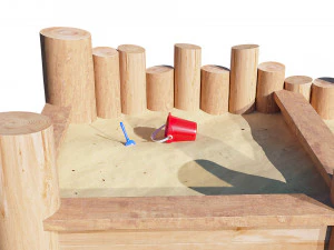 wooden sandbox 3D Model