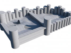 wooden sandbox 3D Model