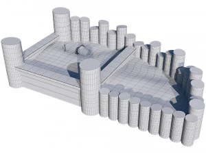 wooden sandbox 3D Model